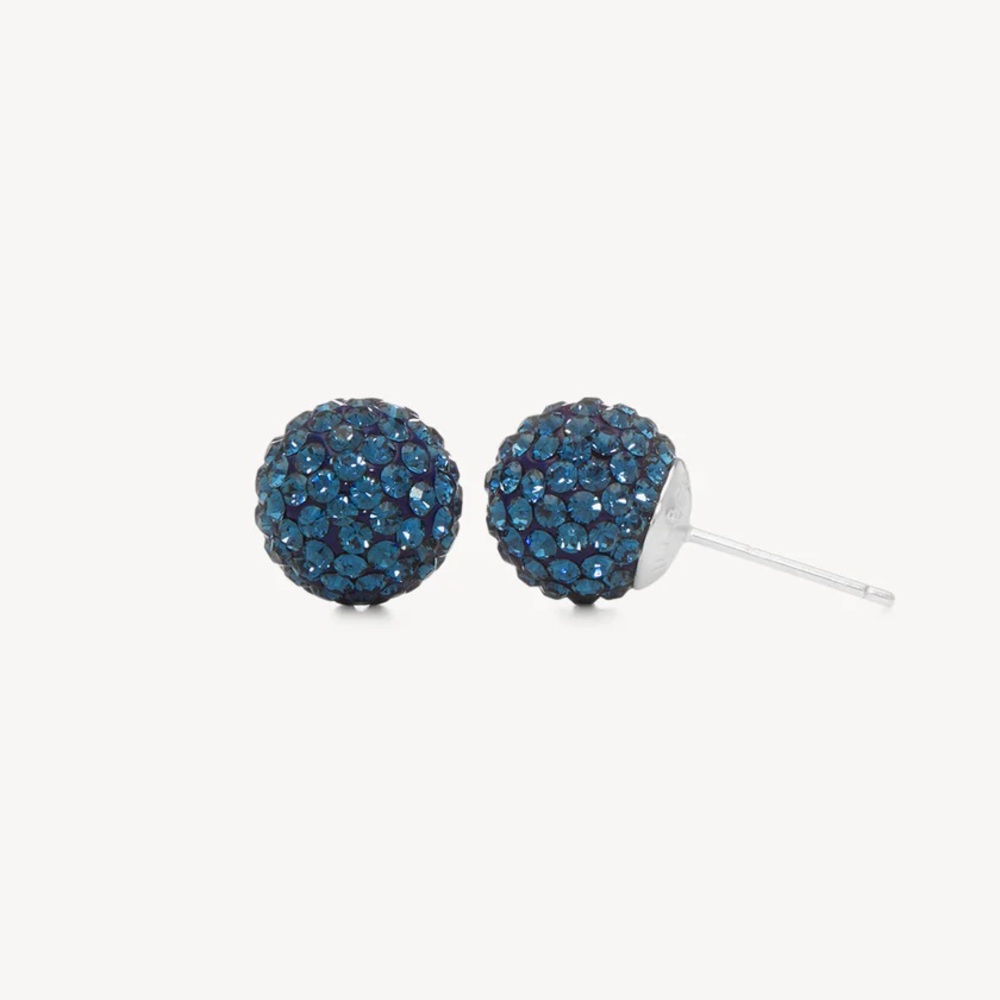Blue Crystal Stud Earrings